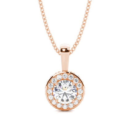 Rose Gold Diamond Pendants & Necklaces