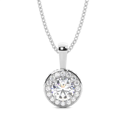 4 Prong Setting Halo Pendant