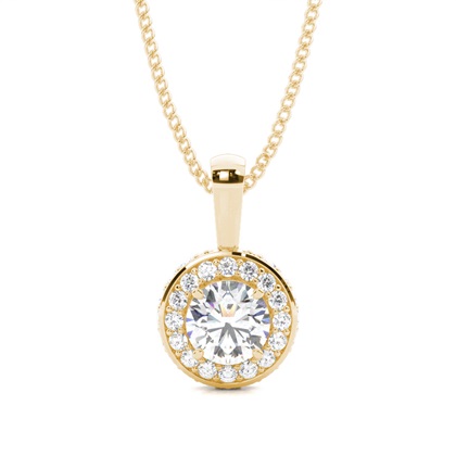 Yellow Gold Diamond Pendants & Necklaces
