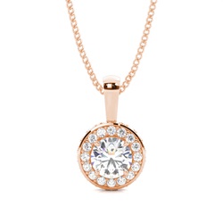 4 Prong Setting Halo Pendant
