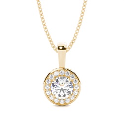 4 Prong Setting Halo Pendant