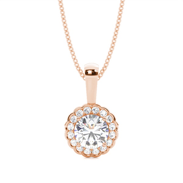 4 Prong Setting Halo Pendant
