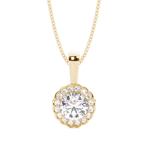 4 Prong Setting Halo Pendant