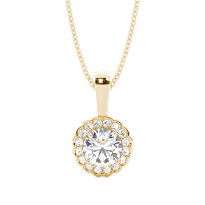 4 Prong Setting Halo Pendant