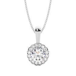 4 Prong Setting Halo Pendant