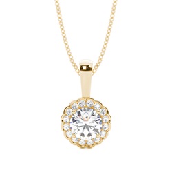 4 Prong Setting Halo Pendant