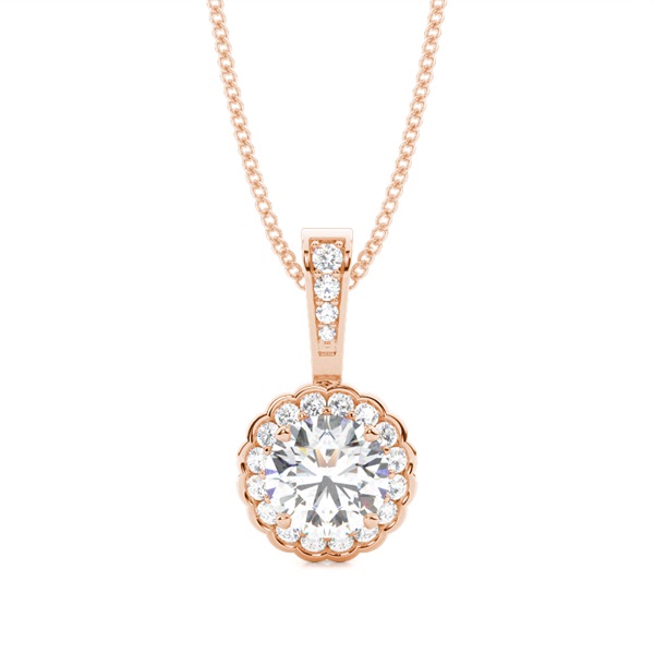 4 Prong Setting Halo Pendant