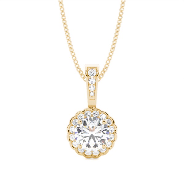 4 Prong Setting Halo Pendant