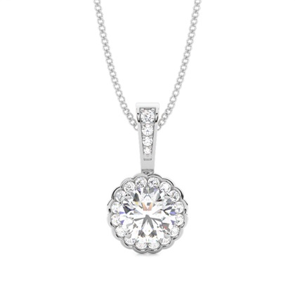 4 Prong Setting Halo Pendant