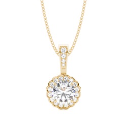 4 Prong Setting Halo Pendant