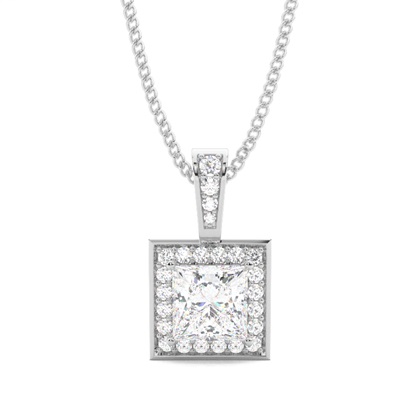 4 Prong Setting Halo Pendant