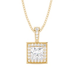 4 Prong Setting Halo Pendant