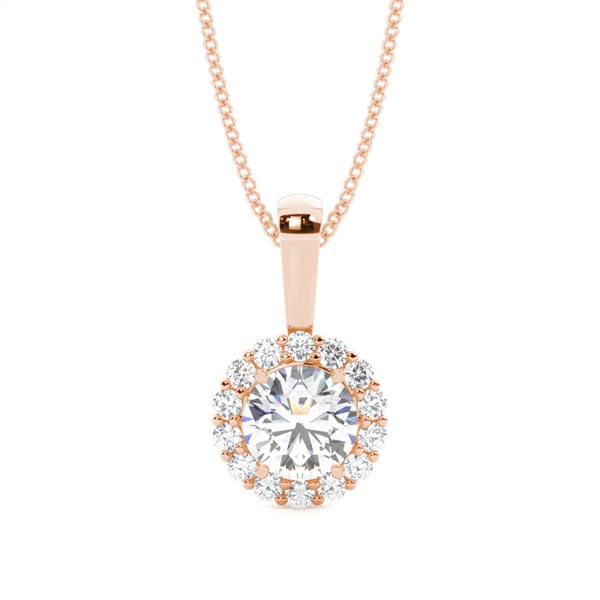 4 Prong Setting Halo Pendant