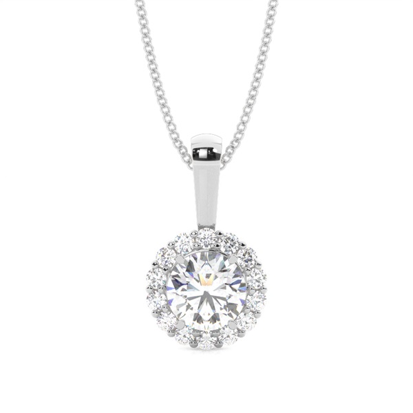4 Prong Setting Halo Pendant
