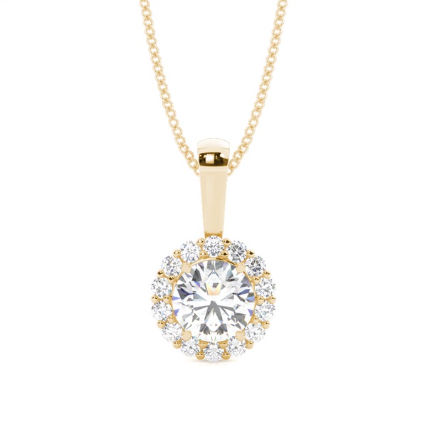 4 Prong Setting Halo Pendant