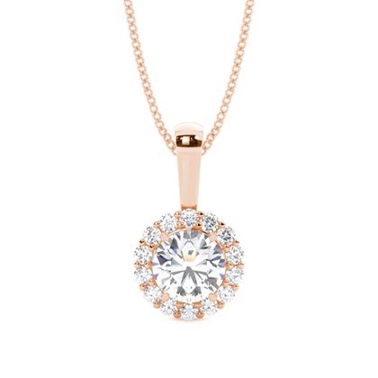 4 Prong Setting Halo Pendant