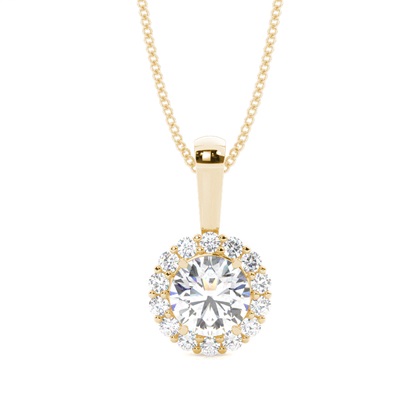 4 Prong Setting Halo Pendant