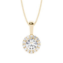 4 Prong Setting Halo Pendant