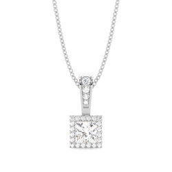 4 Prong Setting Halo Pendant