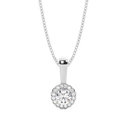 4 Prong Setting Halo Pendant