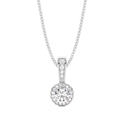 4 Prong Setting Halo Pendant