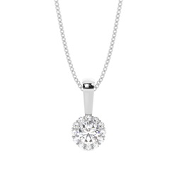 4 Prong Setting Halo Pendant