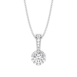 4 Prong Setting Halo Pendant