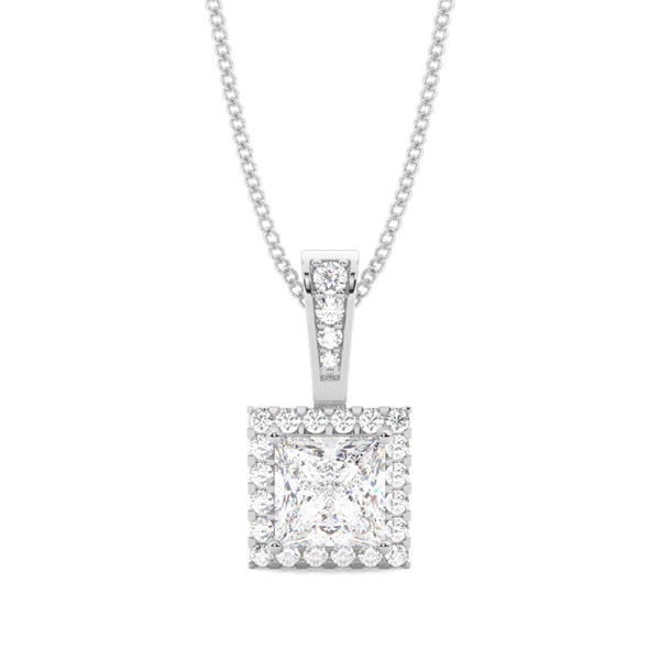 4 Prong Setting Halo Pendant