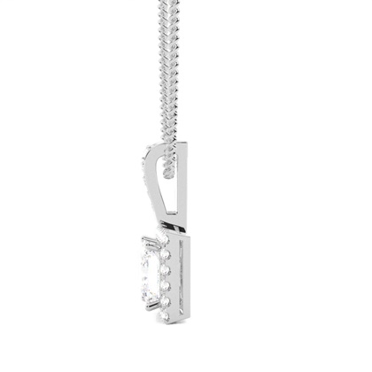 Princess Cut Diamond Pendant Necklaces