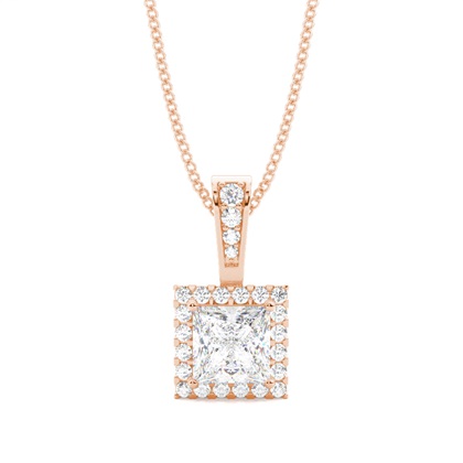 4 Prong Setting Halo Pendant