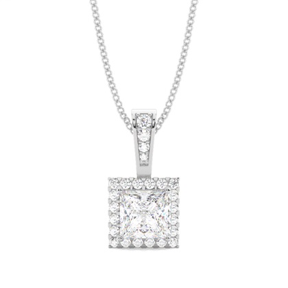 Princess Cut Diamond Pendants