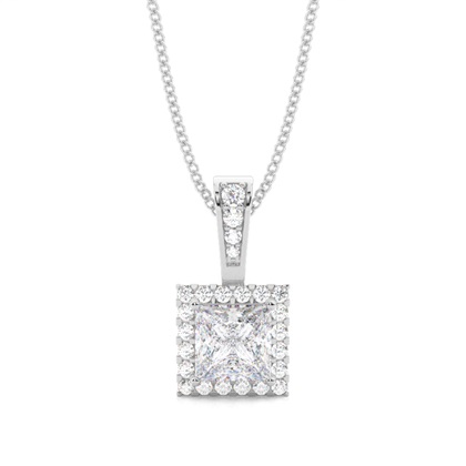 Princess Cut Diamond Pendants