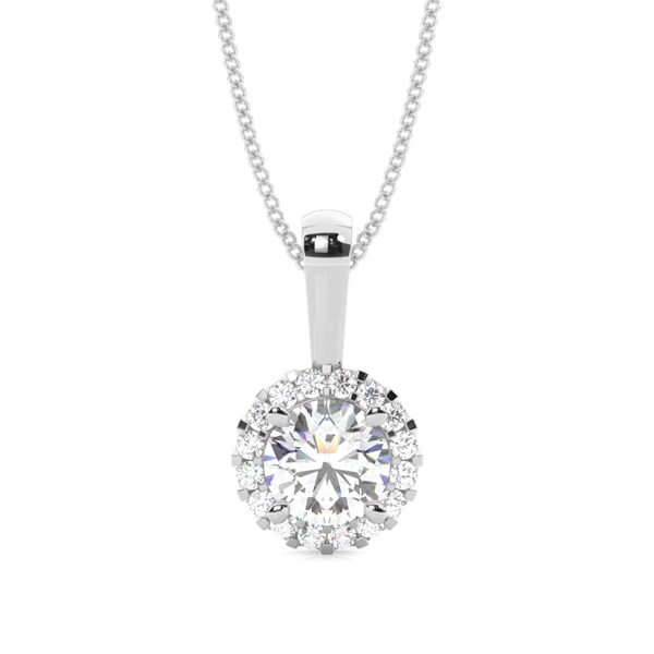 4 Prong Setting Halo Pendant