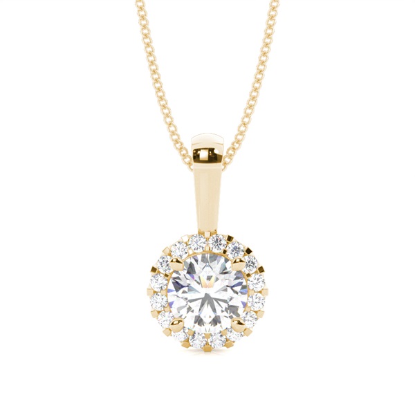4 Prong Setting Halo Pendant