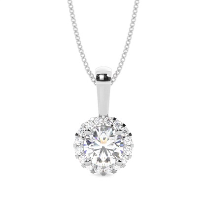 4 Prong Setting Halo Pendant