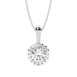 4 Prong Setting Halo Pendant