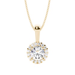 4 Prong Setting Halo Pendant