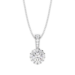 4 Prong Setting Halo Pendant