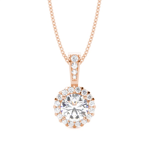 4 Prong Setting Halo Pendant