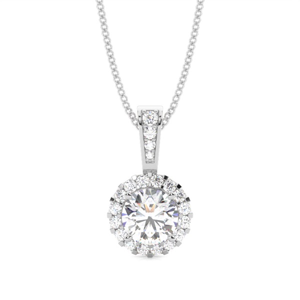 4 Prong Setting Halo Pendant