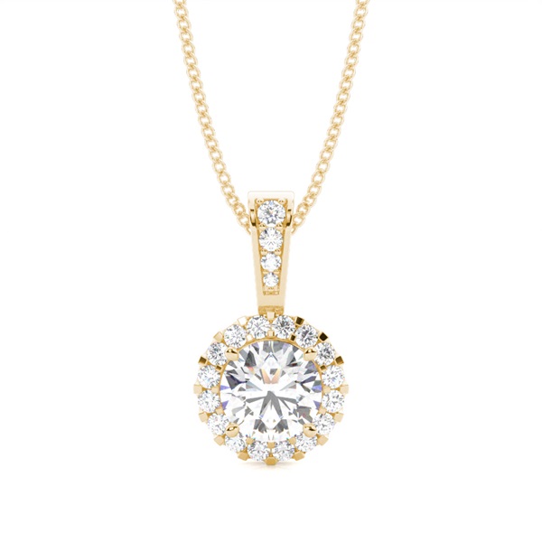 4 Prong Setting Halo Pendant