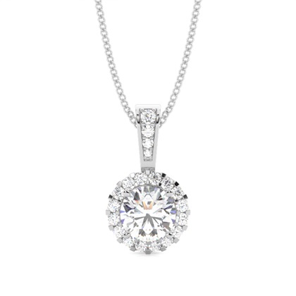 4 Prong Setting Halo Pendant
