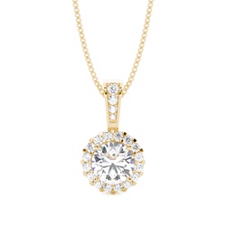 4 Prong Setting Halo Pendant