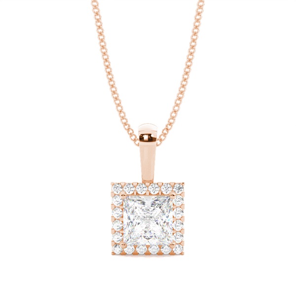 4 Prong Setting Halo Pendant