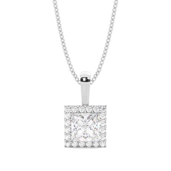 4 Prong Setting Halo Pendant