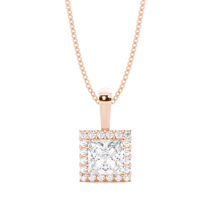 4 Prong Setting Halo Pendant