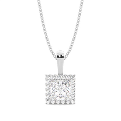 Princess Cut Diamond Pendants