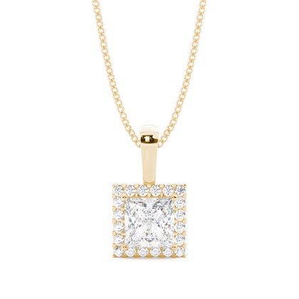 4 Prong Setting Halo Pendant