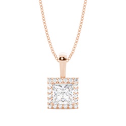 4 Prong Setting Halo Pendant