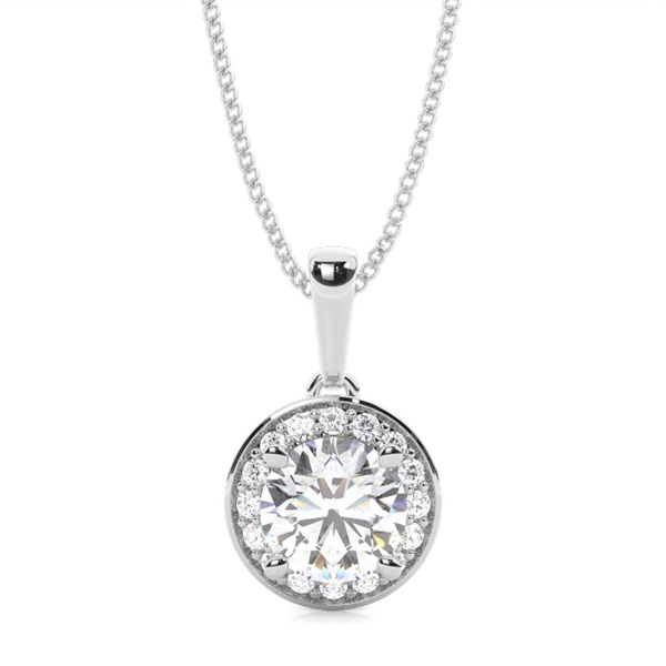 4 Prong Setting Halo Pendant